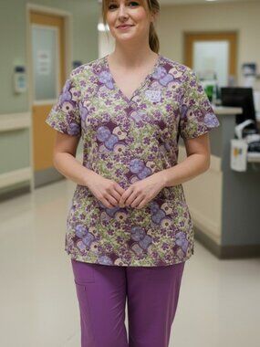 Scrub top women's size med